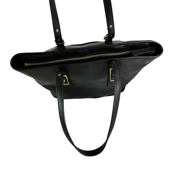 Genuine COACH Black Leather Legacy Hamptons West Market Tote Bag - Picture 12 of 16